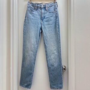 Madewell The Perfect Vintage Jean Light Wash Straight Leg Size 25